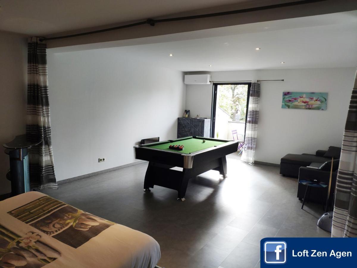 Loft Zen Spa Balneo Parking Gratuit Sauna Hammam Billard アジャン エクステリア 写真